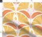 Art Deco Flowers Yellow Orange Pink Large Scale Geometric Scallop Mid Century Bold Custom Printed Fabric by Spoonflower Various Fabrics by the Yard or Fat Quarter
